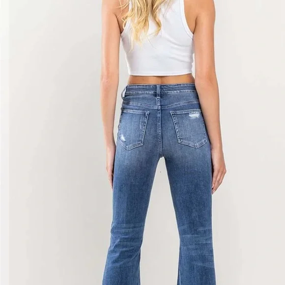 Flying Monkey Women’s High Rise Panel Flare Jeans.  Size 26 - Picture 3 of 9